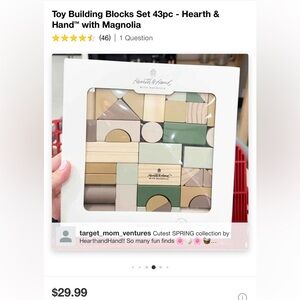 Toy Building blocks 43 pcs set Hearth and Hand with Magnolia